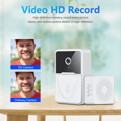 X3 Smart Doorbell Camera Mobile App Video Call Camera Monitor Voice Change Two-way Dialogue Snapshot Function Free Cloud Storage Smart Video Doorbell for Home Security