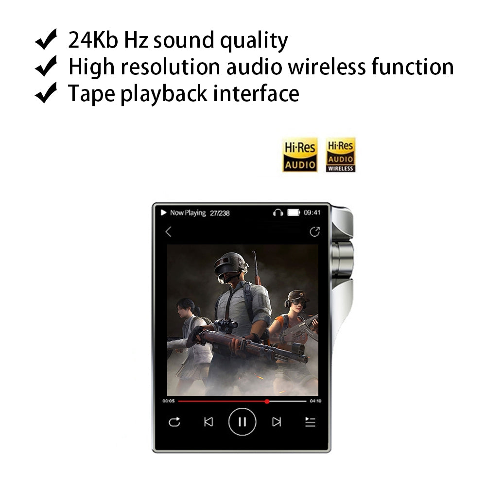 YOPHOON Q3 HiFi DSD Lossless Decoding MP3 Music Player Bluetooth 2.4-inch Touch Screen Portable Walkman