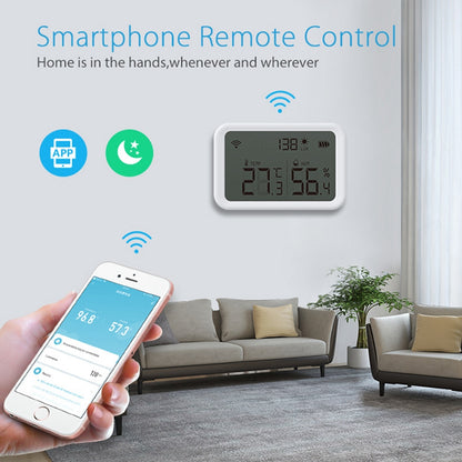 NEO NAS-TH02W Smart WiFi Temperature Humidity Monitor Wireless Luminance Sensor with APP Notification Alerts