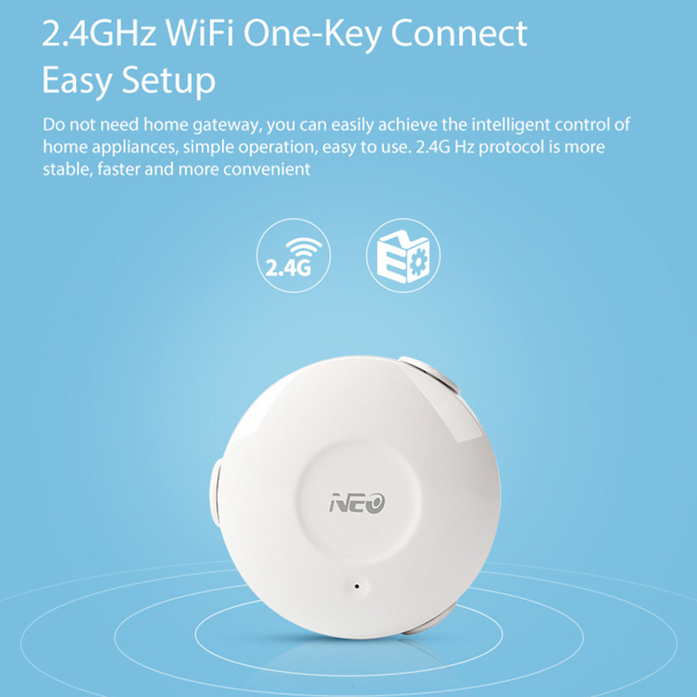 NEO NAS-WS02W WiFi Smart Water Leak Sensor Wireless Flood Sensor  Works for Tuya Smart IFTTT