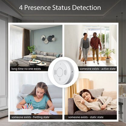 NEO NAS-PS01W Tuya Smart WiFi+Bluetooth Dual Mode Radar Human Presence Sensor APP Control Human Detection Sensor for Meeting Room Bedroom