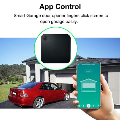 TY-DOOR-S01 Square WiFi Smart Garage Door Opener Switch Tuya APP Control Intelligent Garage Door Controller Work with Alexa Google Home