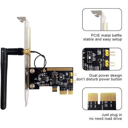 SANT-SUD01 WiFi Smart Switch Computer Remote Power Supply Controller ON/OFF Reset Switch Board Module w/Antenna