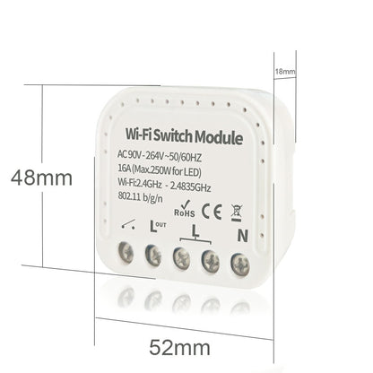 TY-WIFI-S02 APP Remote Control WiFi Smart Light Switch Relay DIY Module Work with Alexa Echo Google Home