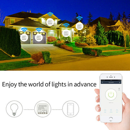 TY-WIFI-S02 APP Remote Control WiFi Smart Light Switch Relay DIY Module Work with Alexa Echo Google Home