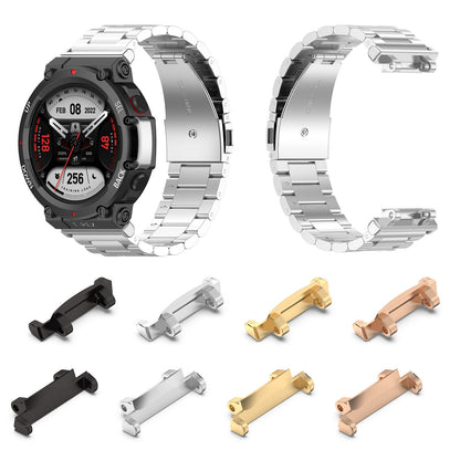 For Huami Amazfit T-Rex 2 1 Pair Stainless Steel Watch Adapter Connector Watch Band Accessory