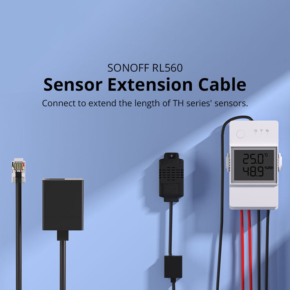 SONOFF RL560 5M Sensor Extension Cable for RJ11 Jack Sensor THS01, DS18B20 Extended Cord Cable