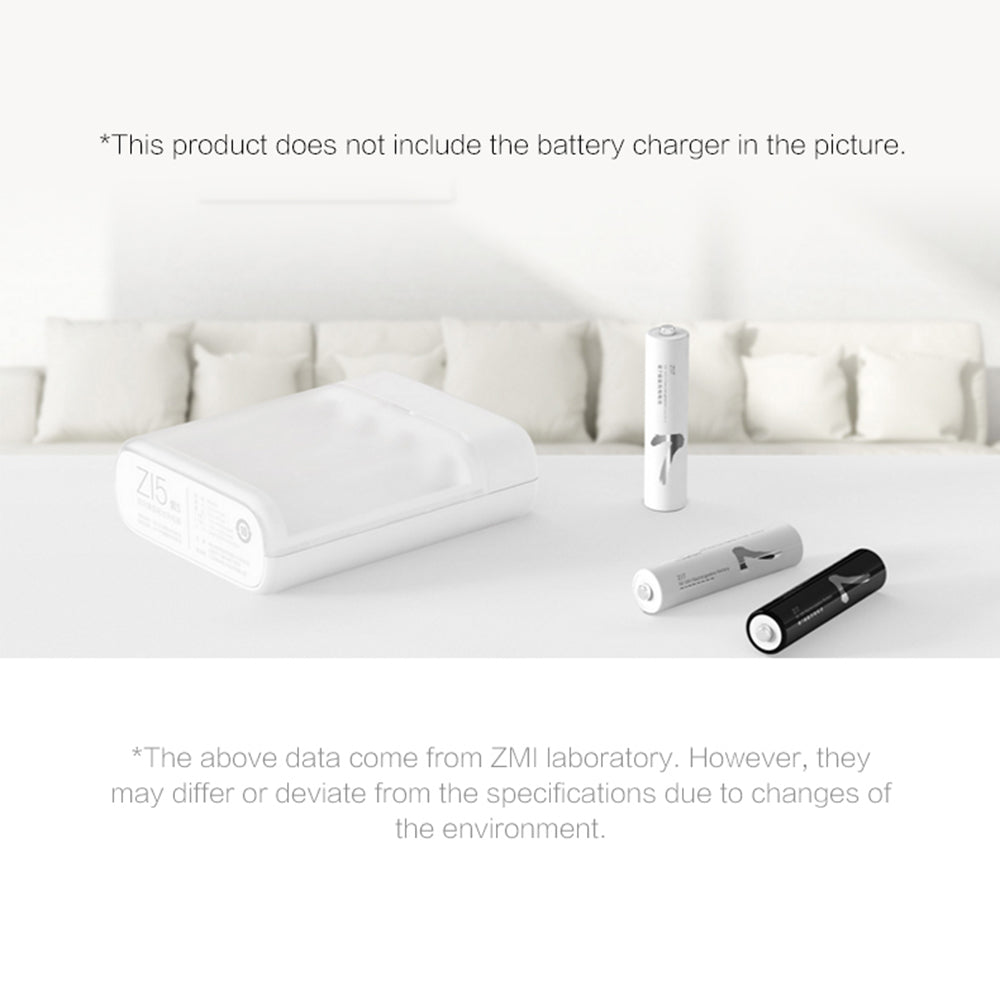 ZMI AA711 ZI7 4Pcs Rechargeable 1.2V 700mAh Ni-MH AAA Battery for Mouse Flashlight Electronic Toy (with Storage Box)