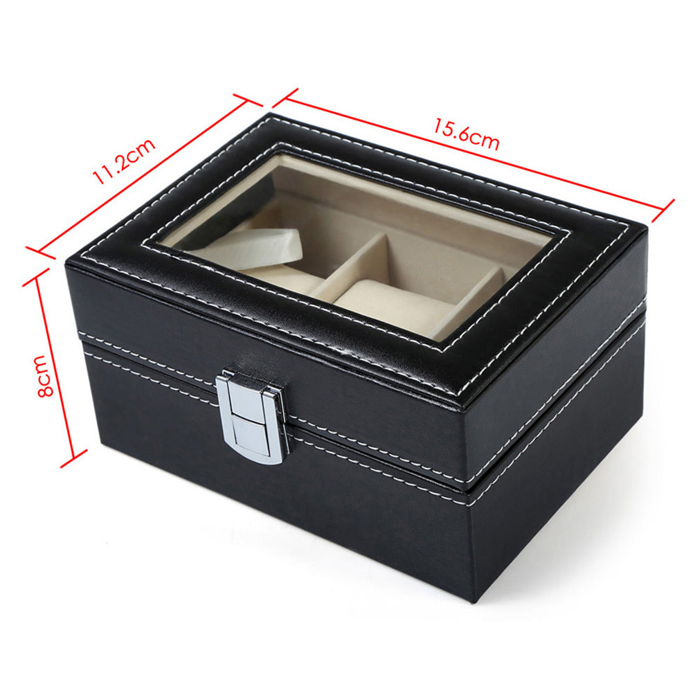 Watch Box Watch Display Case Storage Organizer Box 3-Grid Watch Box Case