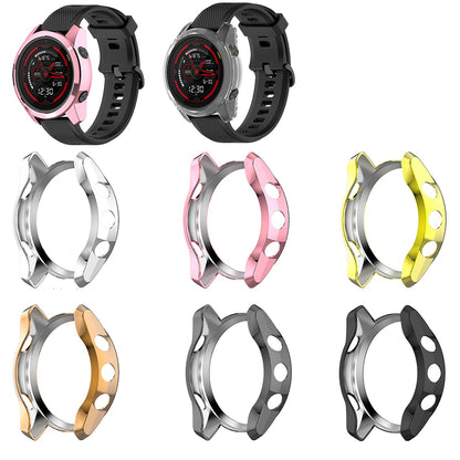 Electroplating Case for Garmin Forerunner745 TPU Smart Watch Protective Frame