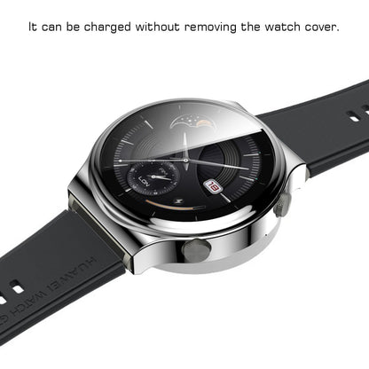 Tempered Glass Screen Protector Electroplated TPU Frame Case for Huawei Watch GT 2 Pro/Classic/Sport