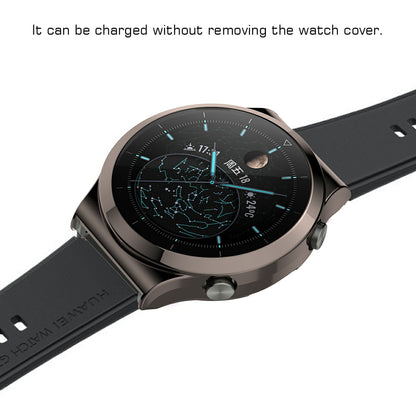 Tempered Glass Screen Protector Electroplated TPU Frame Case for Huawei Watch GT 2 Pro/Classic/Sport