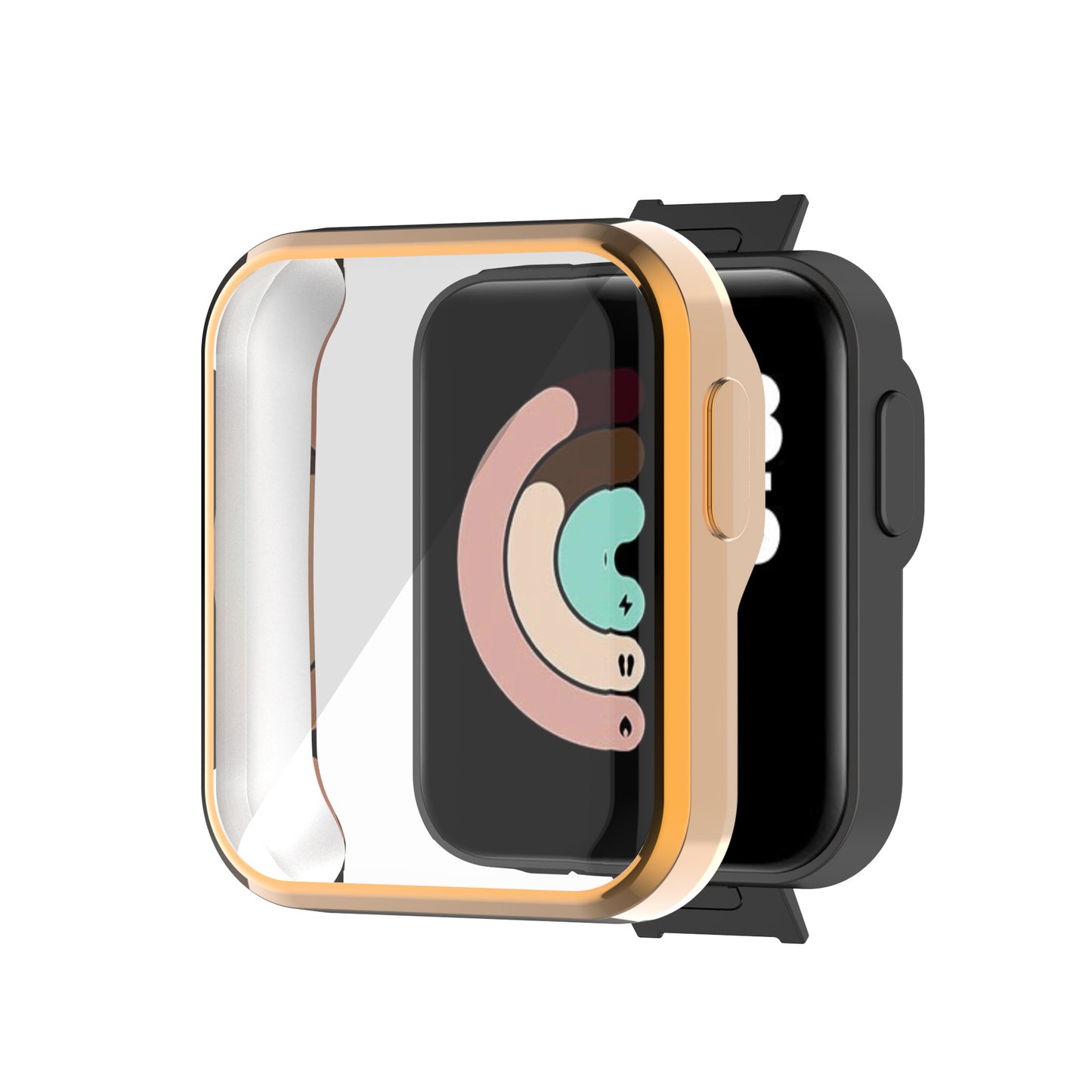 Full Coverage Electroplating TPU Smart Watch Protective Case for Xiaomi Mi Watch Lite/Redmi Watch