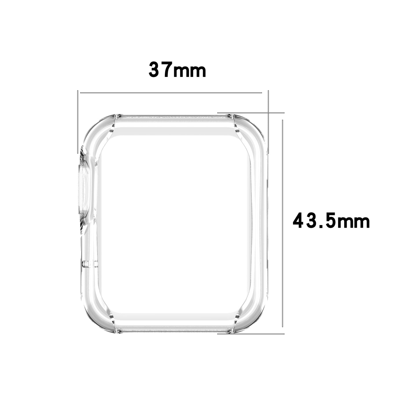 Transparent Full Coverage Electroplating TPU Smart Watch Protective Case for Xiaomi Mi Watch Lite/Redmi Watch