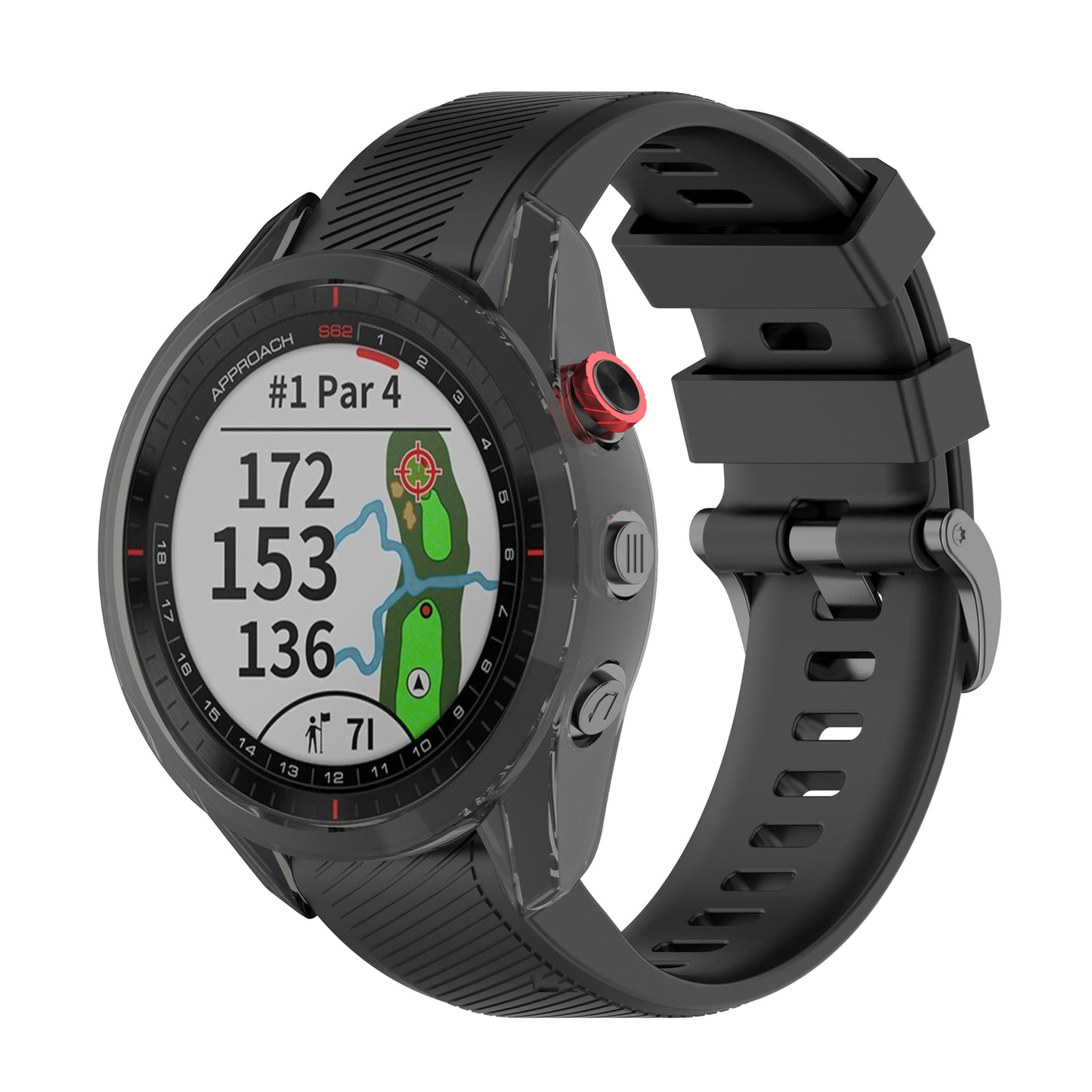 Transparent Flexible TPU Protective Watch Case for Garmin Approach S62