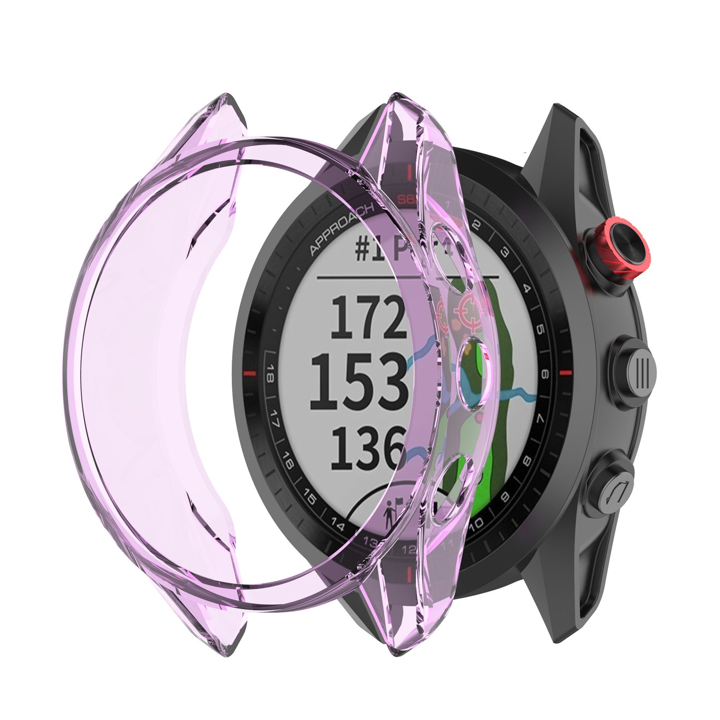 Transparent Flexible TPU Protective Watch Case for Garmin Approach S62