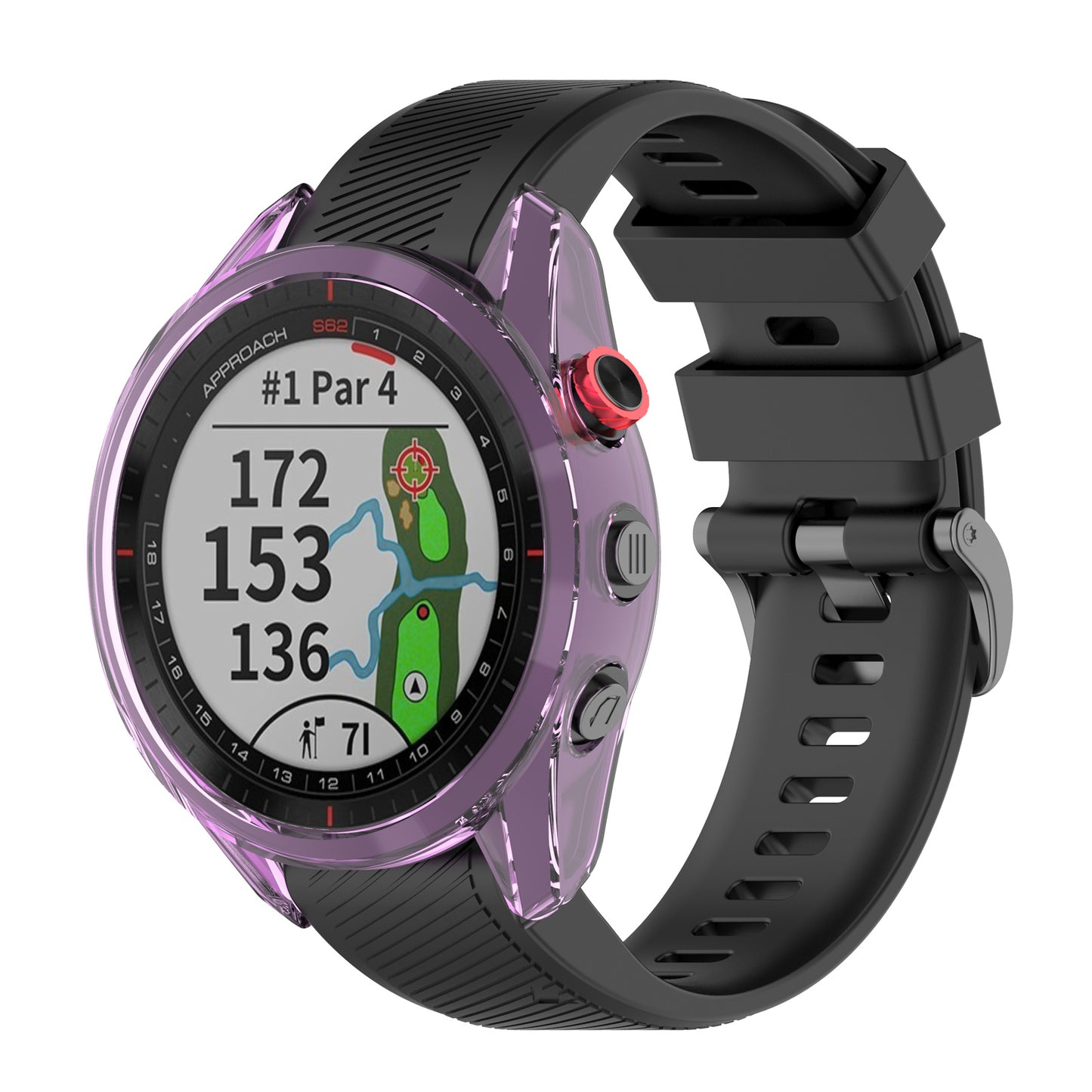 Transparent Flexible TPU Protective Watch Case for Garmin Approach S62