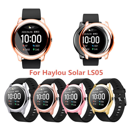 PC Electroplated Hard Case Shockproof Smart Watch Frame Cover Shell for Xiaomi Haylou Solar LS05