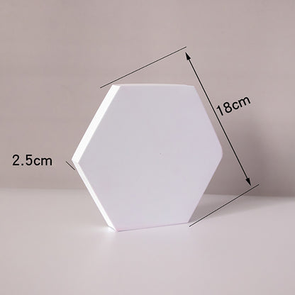 18*10*2cm Hexagon Ornament Shooting Background Geometric Shape Photography Prop