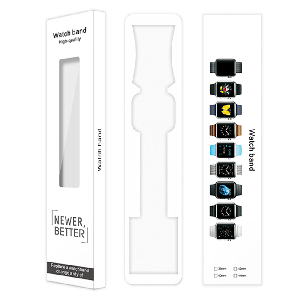 50Pcs/Set Transparent View Window Nylon Watch Band Paper Pack Box Display Case for Apple Watch