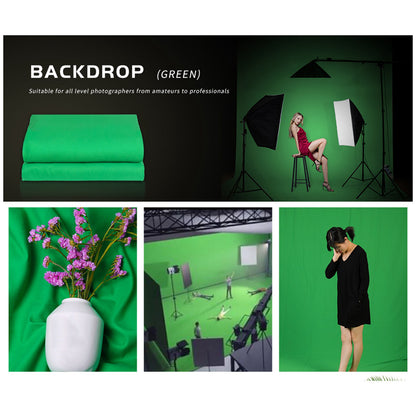 2*1.5m Photo Video Studio Photography Foldable Backdrop for Green Screen or Chroma Key Photos