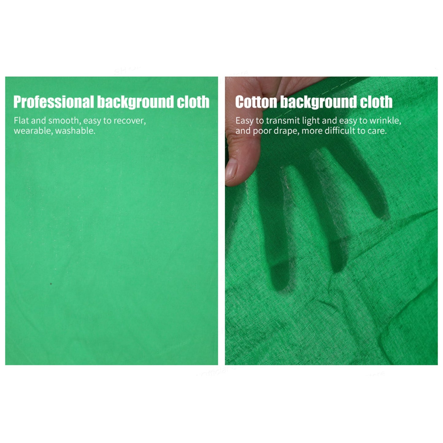 2*1.5m Photo Video Studio Photography Foldable Backdrop for Green Screen or Chroma Key Photos