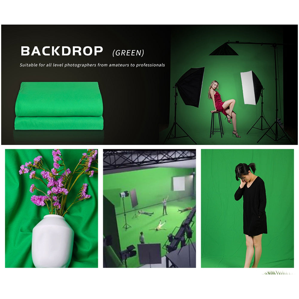 3*2m Solid Color Background for Photo Studio Green Screen Chroma Key Photography Backdrop