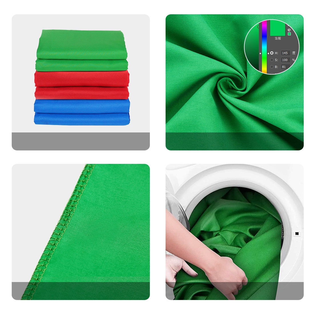 PULUZ PU5214 3x2m Backdrop Cloth for Photo Studio Green Screen Chroma Key 120g Thicken Photography Background