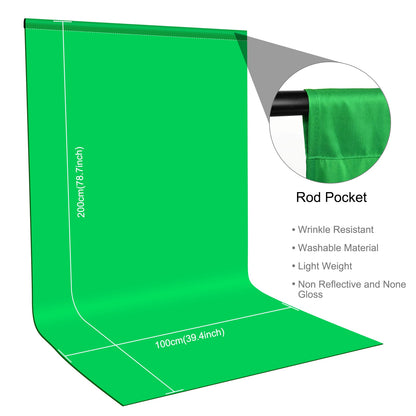 PULUZ PU5209 1x2m 120g Thicken Background for Photo Studio Green Screen Chroma Key Photography Backdrop