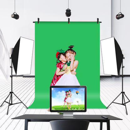 PULUZ PU5204G 1x2m 120g Thicken Background with T-shape Stand and 3 Clamps for Photo Studio Green Screen Chroma Key Photography Backdrop