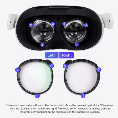 QISYKER 1 Pair VR Glasses Eye Protection Myopia Lens for Oculus Quest 2, 300-800 Degrees Myopia/50-200 Degrees Astigmatism/1.6 Lens