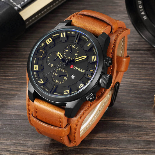 CURREN Men&#39;s Watch Waterproof Quartz Business Style Watch with Calendar Display