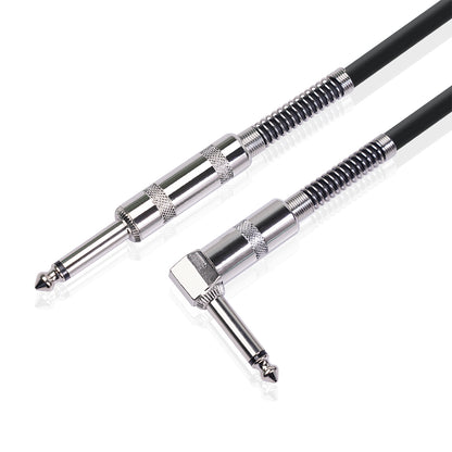 Guitar Cable 6.35mm (1/4 Inch) TS Right Angle to Straight Electric Instrument Cable for Electric Guitar, Bass Guitar, etc. [3m]