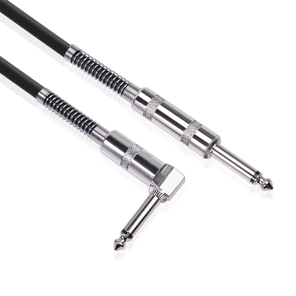 Guitar Cable 6.35mm (1/4 Inch) TS Right Angle to Straight Electric Instrument Cable for Electric Guitar, Bass Guitar, etc. [3m]