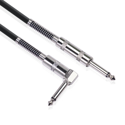 Guitar Cable 6.35mm (1/4 Inch) TS Right Angle to Straight Electric Instrument Cable for Electric Guitar, Bass Guitar, etc. [3m]