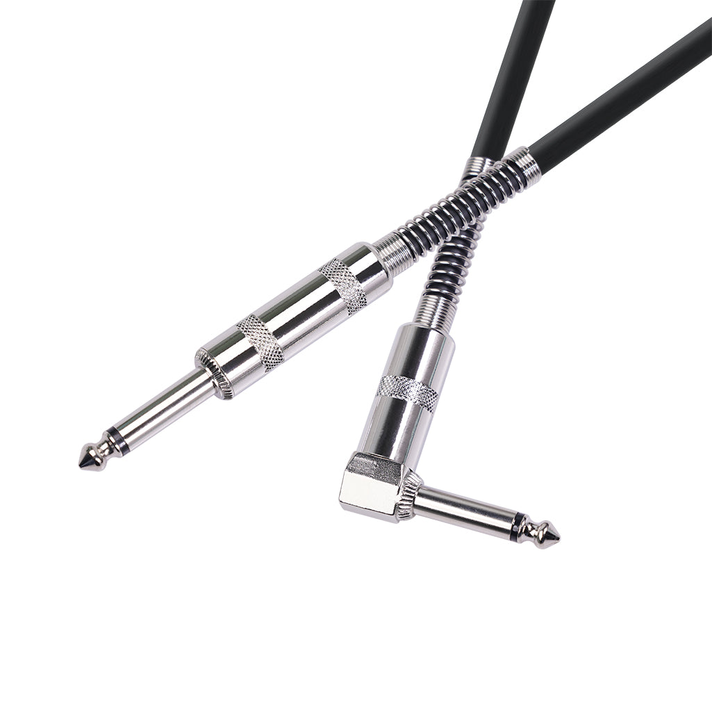 Guitar Cable 6.35mm (1/4 Inch) TS Right Angle to Straight Electric Instrument Cable for Electric Guitar, Bass Guitar, etc. [3m]