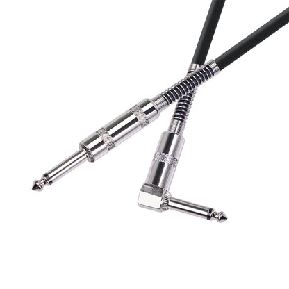 Guitar Cable 6.35mm (1/4 Inch) TS Right Angle to Straight Electric Instrument Cable for Electric Guitar, Bass Guitar, etc. [3m]