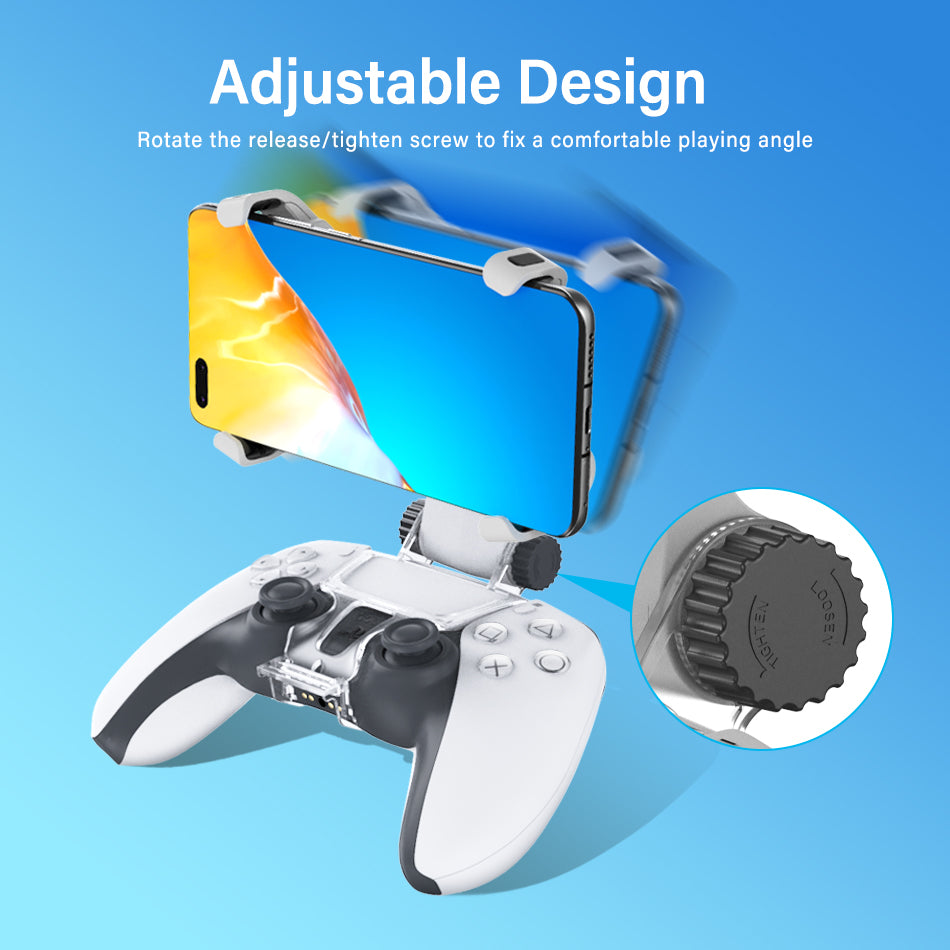 DOBE X Shape Phone Clamp Stand Holder with Adjustable Stand for Sony PlayStation 5 Controller