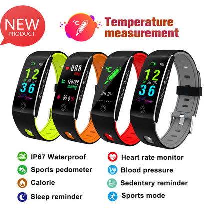 F10T Fitness Bracelet Intelligent Body Temperature Heart Rate Monitor Smart Watch