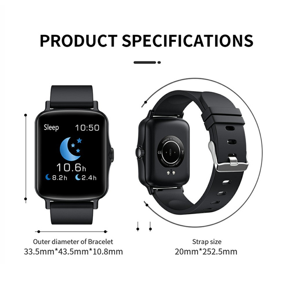 PTONE 828 1.4" HD Display Screen Multi-sports Mode Smart Watch IP67 Waterproof Bluetooth Wrist with Heart Rate/Sleep Monitor