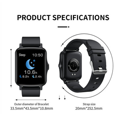 PTONE 828 1.4" HD Display Screen Multi-sports Mode Smart Watch IP67 Waterproof Bluetooth Wrist with Heart Rate/Sleep Monitor