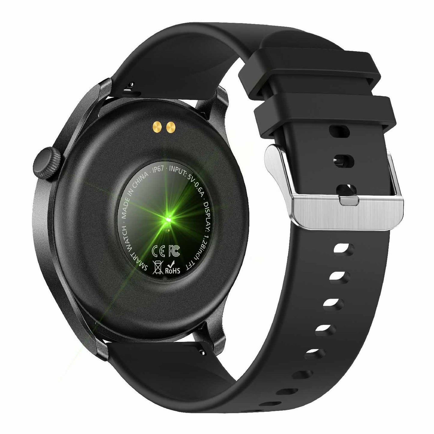 KC08 1.28 Inch IPS Screen Full Touch Multifunctional Smart Watch IP67 Waterproof Lightweight Sports Watch with Heart Rate/Blood Pressure/Blood Oxygen Monitoring