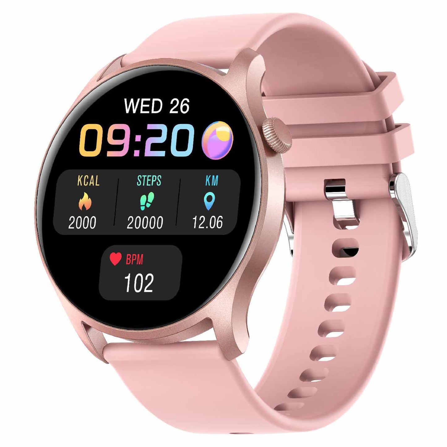 KC08 1.28 Inch IPS Screen Full Touch Multifunctional Smart Watch IP67 Waterproof Lightweight Sports Watch with Heart Rate/Blood Pressure/Blood Oxygen Monitoring