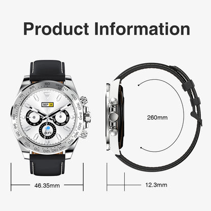 AW13 Smart Watch Bluetooth Calling Body Temperature Measure Health Monitoring Leather Strap Sports Tracking Smart Bracelet