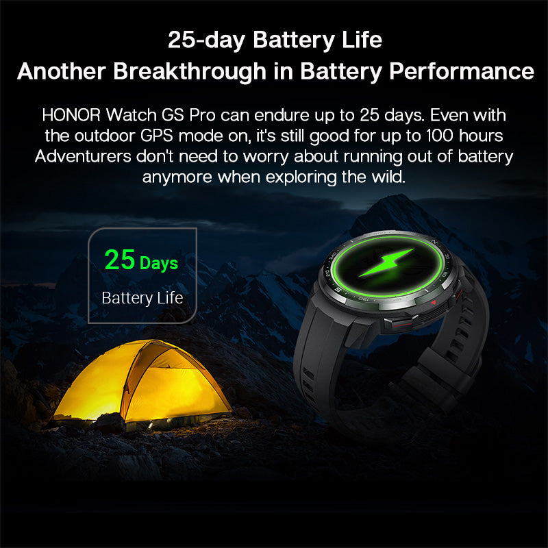 HONOR KAN-B19 Honor GS Pro Sports Watch SpO2 Smart Watch Heart Rate Monitoring Bluetooth Call 5ATM Waterproof Watch for Men (Sports Version)