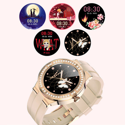 BW0323 Women Menstrual Period Reminder Multifunction Heart Rate Monitor 1.28-inch Sports Bluetooth Smartwatch