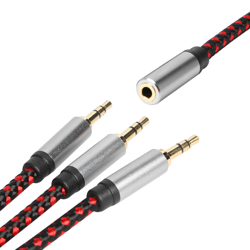 30cm 3.5mm Female to 3 3.5mm Male Jack Audio Splitter Cable Aux Cord