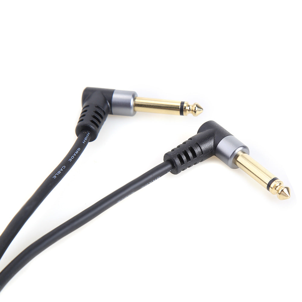 3.5mm Female to Double 6.35mm Mono Male Audio Cable Gold-plated Adapter Cable