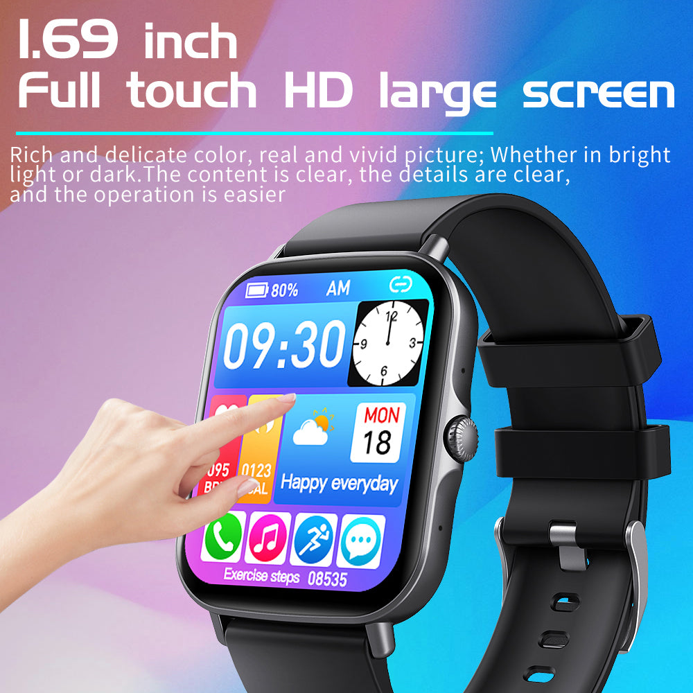 F97S Smart Watch 1.69" Color Screen Bluetooth Call Blood Oxygen Blood Pressure Sleeping Monitoring Intelligent Smart Watch Band