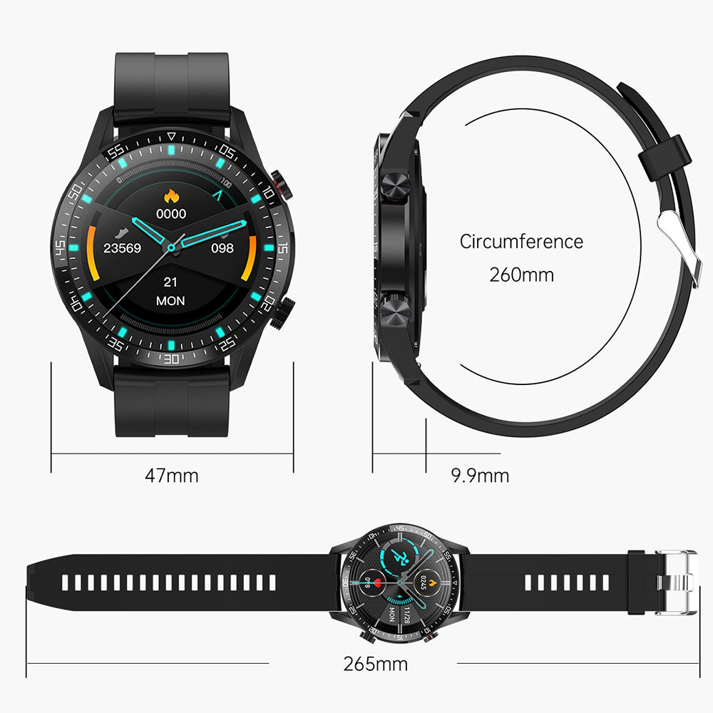 H10 1.3 inch Smart Watch with Bluetooth Call Heart Rate Blood Pressure Monitoring Health Bracelet IP68 Waterproof Sports Watch Support NFC Access Control Unlocking